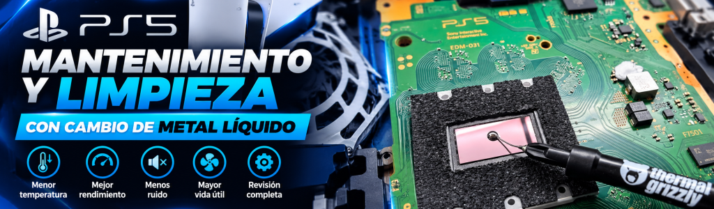 Mantenimiento PS5 con metal líquido